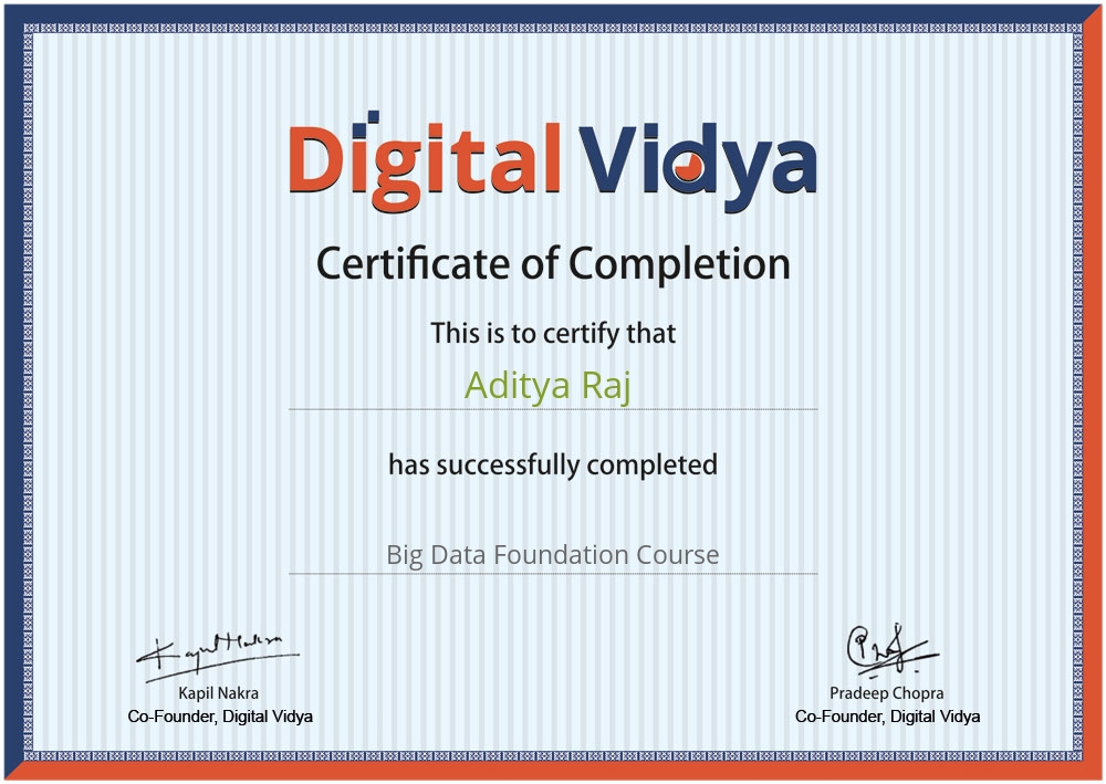 Big Data Foundation Course