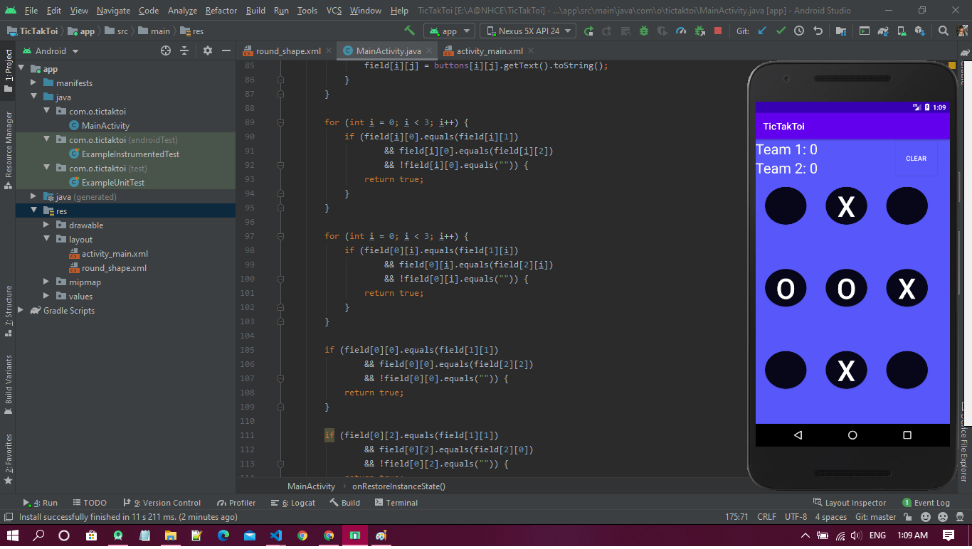 Tic-Tac-Toe Android App